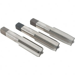 Cle-Line - 7/8-14 UNF, 4 Flute, Bottoming, Plug & Taper, Bright Finish, High Speed Steel Tap Set - Right Hand Cut, 4-11/16" OAL, 2-7/32" Thread Length, Series 0404 - Exact Tooling