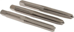 Cle-Line - M6x1.00 Metric, 4 Flute, Bottoming, Plug & Taper, Bright Finish, High Speed Steel Tap Set - Right Hand Cut, 2-1/2" OAL, 1" Thread Length, Series 0404 - Exact Tooling