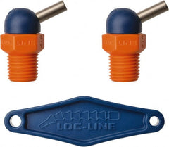Loc-Line - 1/4" Hose Inside Diam x 5/32" Nozzle Diam, High-Pressure Coolant Hose Nozzle - NPT, for Use with Loc-Line Modular Hose System, 2 Pieces - Exact Tooling