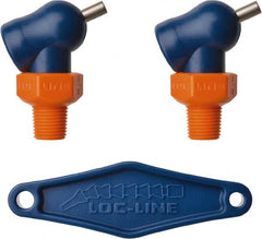 Loc-Line - 1/8" Hose Inside Diam x 1/16" Nozzle Diam, High-Pressure Coolant Hose Nozzle - NPT, for Use with Loc-Line Modular Hose System, 2 Pieces - Exact Tooling