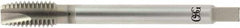 OSG - #10-32 UNF, 3 Flute, HR Finish, Powdered Metal Spiral Point Tap - Plug Chamfer, Right Hand Thread, 2-1/2" OAL, 1" Thread Length, 0.255" Shank Diam, 2B Class of Fit, Series 337NI - Exact Tooling