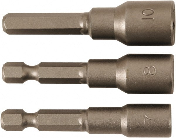 Wiha - 1/4" Drive, Nut Setter Screwdriver Bit - 55mm OAL - Exact Tooling