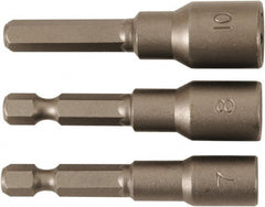 Wiha - 1/4" Drive, Nut Setter Screwdriver Bit - 55mm OAL - Exact Tooling