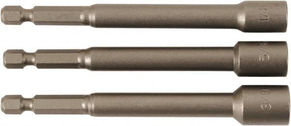 Wiha - 1/4" Drive, Nut Setter Screwdriver Bit - 4" OAL - Exact Tooling