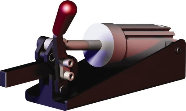 De-Sta-Co - 832 Lb Inner Hold Capacity, Horiz Mount, Air Power Hold-Down Toggle Clamp - G1/8 Port, 145 Max psi, 98° Bar Opening, 35.31mm Height Under Bar - Exact Tooling