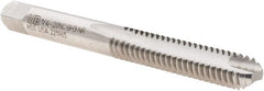 Union Butterfield - 1/4-20 UNC, 2 Flute, Bright Finish, High Speed Steel Spiral Point Tap - Bottoming Chamfer, Right Hand Thread, 2-1/2" OAL, 1" Thread Length, 0.255" Shank Diam, 2B/3B Class of Fit, Series 1585NR - Exact Tooling