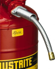 Justrite - 9 Inch Long, Safety Can Metal Flexible Nozzle - 5/8 Inch Diameter, Compatible with Type II Safety Cans - Exact Tooling