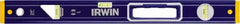 Irwin - 24" Long 3 Vial Box Beam Level - Aluminum, Blue/Yellow, 1 Level & 2 Plumb Vials - Exact Tooling