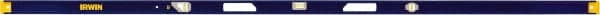 Irwin - 96" Long 3 Vial I-Beam Level - Aluminum, Blue/Yellow, 1 Level & 2 Plumb Vials - Exact Tooling