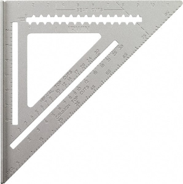 Irwin - 12" Blade Length, Aluminum Rafter Square - Exact Tooling