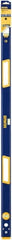 Irwin - 48" Long 3 Vial Box Beam Level - Aluminum, Blue/Yellow, 1 Level & 2 Plumb Vials - Exact Tooling