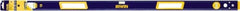 Irwin - Magnetic 48" Long 3 Vial Box Beam Level - Aluminum, Blue/Yellow, 1 Level & 2 Plumb Vials - Exact Tooling