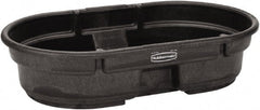 Rubbermaid - 50 Gallon Black Oval Plastic Stock Tank - 12" High x 31" Diam - Exact Tooling