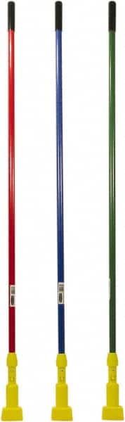 Rubbermaid - 60" Standard Fiberglass Clamp Jaw Mop Handle - 5" Mop Head Band, Plastic Connector, Use with Wet Mops - Exact Tooling