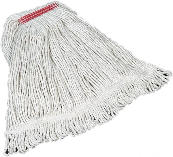 Rubbermaid - Red Head Band, Large Cotton Loop End Mop Head - 4 Ply, Screw On Connection - Exact Tooling