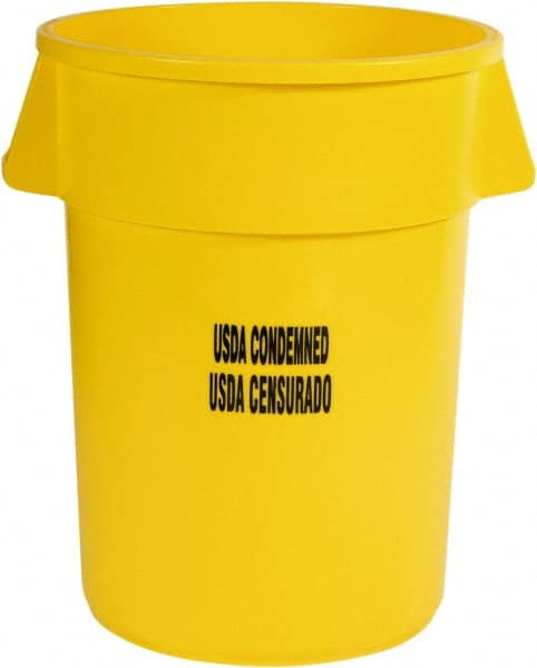 Rubbermaid - Round, Yellow Food Storage Container - 31-1/2" High x 24" Wide - Exact Tooling