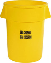 Rubbermaid - Round, Yellow Food Storage Container - 31-1/2" High x 24" Wide - Exact Tooling
