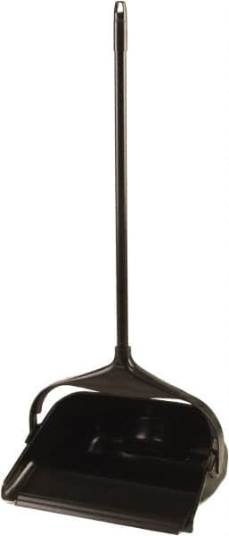 Rubbermaid - 11.3" Wide x 5" High Upright Dustpan - Plastic Body, 24-1/2" Handle, Black - Exact Tooling
