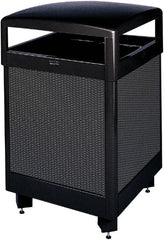 Rubbermaid - 48 Gal Black Square Decorative Waste Receptacle With Top - Steel, 40" High x 660.4mm Long x 26" Wide - Exact Tooling
