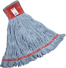 Rubbermaid - 5" Red Head Band, Large Blended Fiber Loop End Mop Head - 4 Ply, Clamp Jaw Connection - Exact Tooling