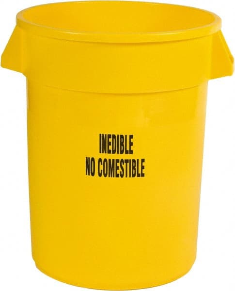 Rubbermaid - Round, Yellow Food Storage Container - 27.3" High x 22" Wide - Exact Tooling