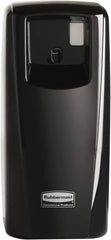 Rubbermaid - 0.019 Cu Ft Coverage, Black Metered Aerosol Dispenser - D Battery Required - Exact Tooling