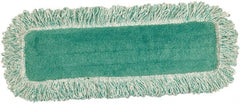 Rubbermaid - 508mm Long x 8" Wide Microfiber Dust Mop Head - Green, Fringed Head - Exact Tooling