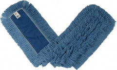 Rubbermaid - 48" Long x 5" Wide Cotton/Synthetic Dust Mop Head - Envelope Connection, Blue, Cut-End Head, Launderable - Exact Tooling