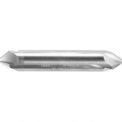 Melin Tool - 1/8" Head Diam, 1/8" Shank Diam, 4 Flute 110° Solid Carbide Countersink - Exact Tooling