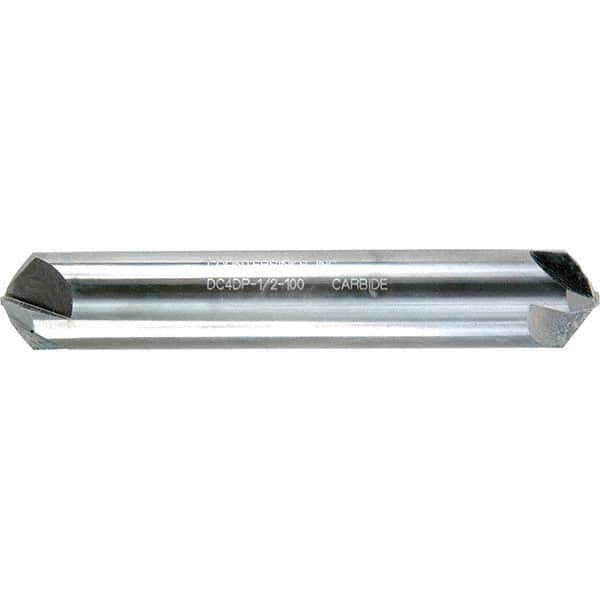 Melin Tool - 1/2" Head Diam, 1/2" Shank Diam, 4 Flute 60° Solid Carbide Countersink - Exact Tooling