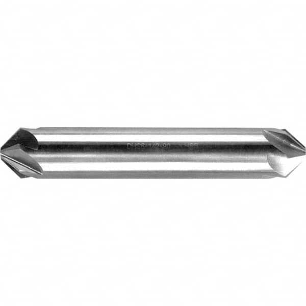 Melin Tool - 1/4" Head Diam, 1/4" Shank Diam, 6 Flute 100° High Speed Steel Countersink - Exact Tooling
