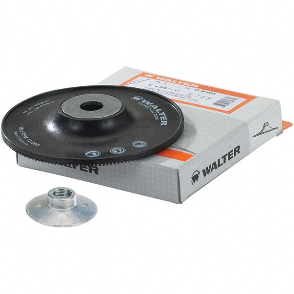 WALTER Surface Technologies - 5" Diam Disc Backing Turbo Backing Pad - 12,200 RPM - Exact Tooling