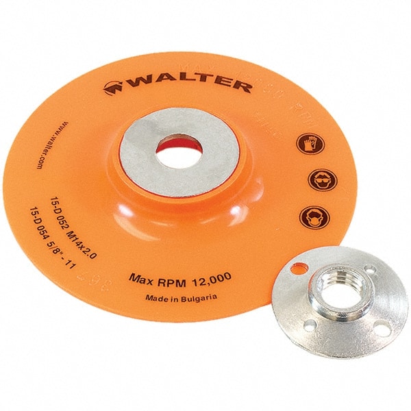 WALTER Surface Technologies - 5" Diam Disc Backing Pad - 12,200 RPM - Exact Tooling