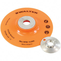 WALTER Surface Technologies - 5" Diam Disc Backing Pad - 12,200 RPM - Exact Tooling
