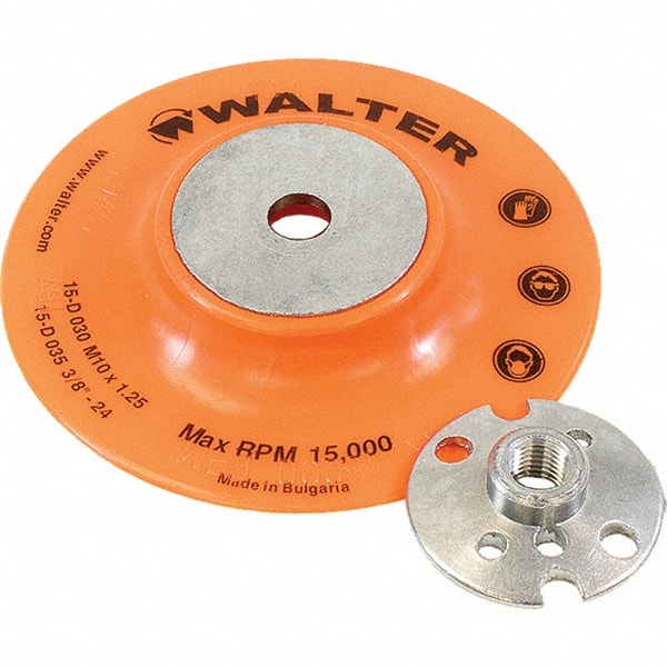 WALTER Surface Technologies - 4" Diam Disc Backing Pad - 15,000 RPM - Exact Tooling