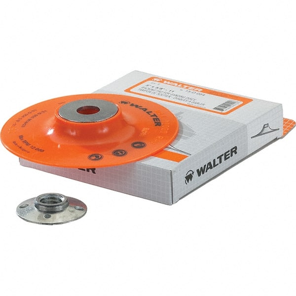 WALTER Surface Technologies - 4-1/2" Diam Disc Backing Pad - 13,300 RPM - Exact Tooling