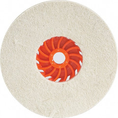 WALTER Surface Technologies - 5" Diam x 1/2" Thick Unmounted Buffing Wheel - Felt Cup Disc, 5/8-11 Arbor Hole, Hard Density - Exact Tooling