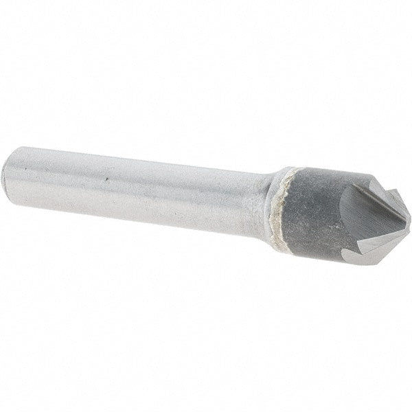 Melin Tool - 1/2" Head Diam, 3/8" Shank Diam, 4 Flute 100° Solid Carbide Countersink - Exact Tooling