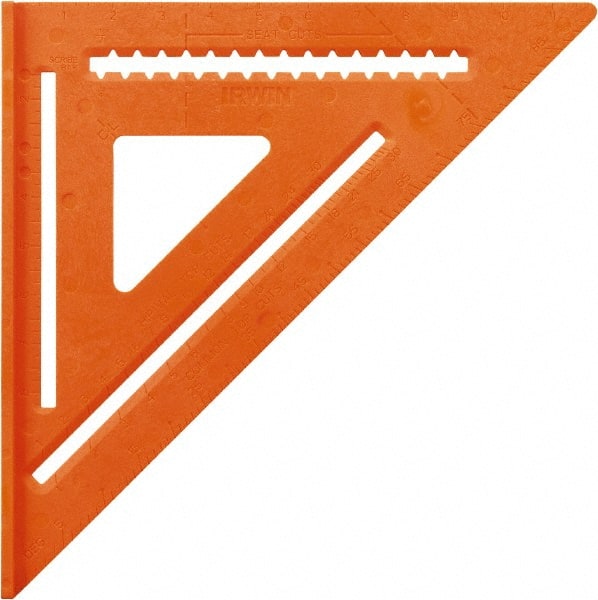 Irwin - 12" Blade Length, ABS Plastic Rafter Square - Exact Tooling