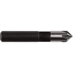 Irwin - 1/4" Head Diam, 1/4" Shank Diam, 5 Flute 82° High Speed Steel Countersink - Exact Tooling