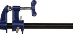 Irwin - 3/4" Pipe, 2-1/2" Throat Depth, Clutch & Deep Throat Pipe Clamp - For Use with Unthreaded Pipe - Exact Tooling