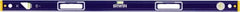 Irwin - 48" Long 3 Vial Box Beam Level - Aluminum, Blue/Yellow, 1 Level & 2 Plumb Vials - Exact Tooling