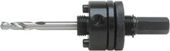 Irwin Blades - 1-1/4 to 6" Tool Diam Compatibility, Hex Shank, Steel Integral Pilot Drill, Hole Cutting Tool Arbor - 3/8" Min Chuck, Hex Shank Cross Section, Threaded Shank Attachment, For Hole Saws - Exact Tooling