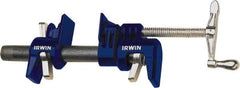 Irwin - 3/4" Pipe, 2" Throat Depth, Clutch Pipe Clamp - For Use with Unthreaded Pipe - Exact Tooling