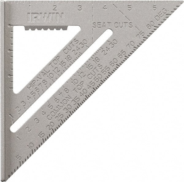 Irwin - 7" Blade Length, Aluminum Rafter Square - Exact Tooling