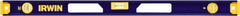 Irwin - 36" Long 3 Vial I-Beam Level - Aluminum, Blue/Yellow, 1 Plumb & 2 Level Vials - Exact Tooling