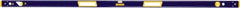 Irwin - 72" Long 3 Vial Box Beam Level - Aluminum, Blue/Yellow, 1 Level & 2 Plumb Vials - Exact Tooling