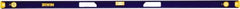 Irwin - 72" Long 3 Vial I-Beam Level - Aluminum, Blue/Yellow, 1 Plumb & 2 Level Vials - Exact Tooling