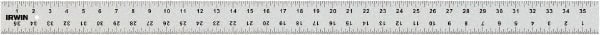 Irwin - 36" Long, English Standard Aluminum Rule - Anodized Finish - Exact Tooling