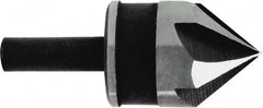 Irwin - 3/4" Head Diam, 1/4" Shank Diam, 5 Flute 82° High Speed Steel Countersink - Exact Tooling